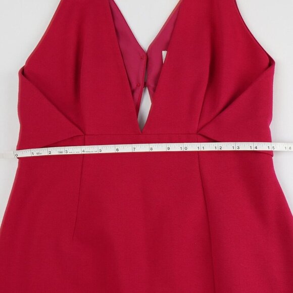 Nicholas Fuchsia Deep V Midi Dress - Size 8 - EUC - Picture 8 of 11